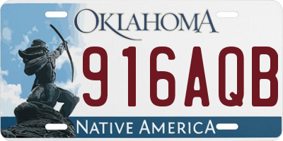 OK license plate 916AQB