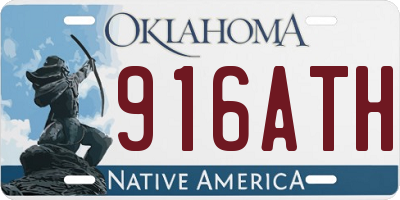 OK license plate 916ATH