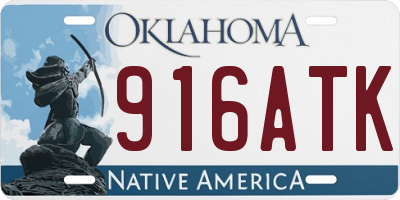 OK license plate 916ATK