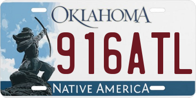 OK license plate 916ATL