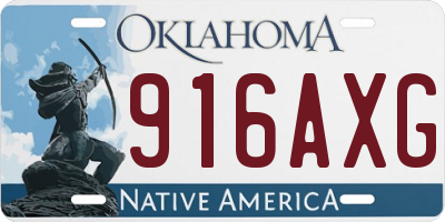 OK license plate 916AXG