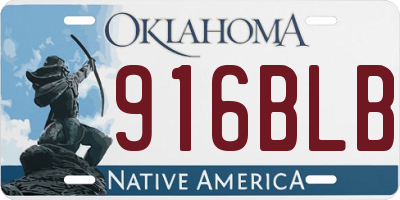 OK license plate 916BLB