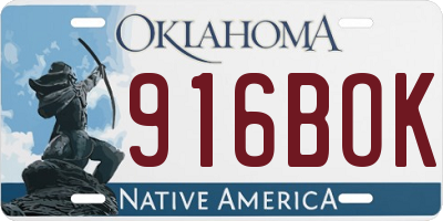 OK license plate 916BOK