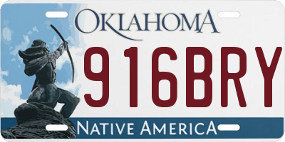 OK license plate 916BRY