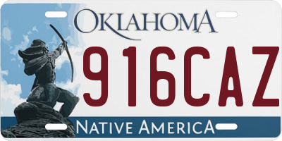 OK license plate 916CAZ