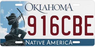OK license plate 916CBE