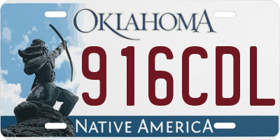 OK license plate 916CDL