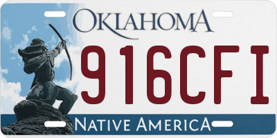 OK license plate 916CFI
