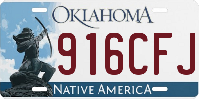 OK license plate 916CFJ