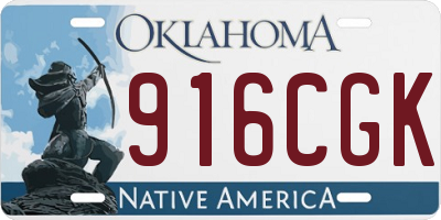 OK license plate 916CGK