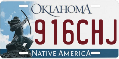 OK license plate 916CHJ