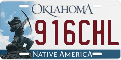 OK license plate 916CHL