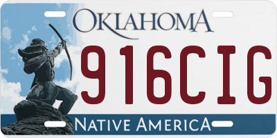 OK license plate 916CIG