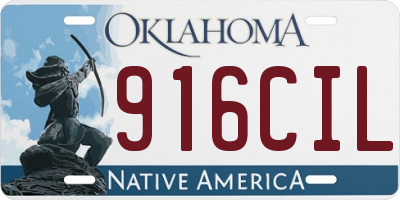 OK license plate 916CIL