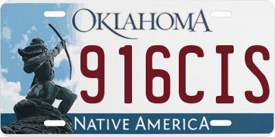 OK license plate 916CIS