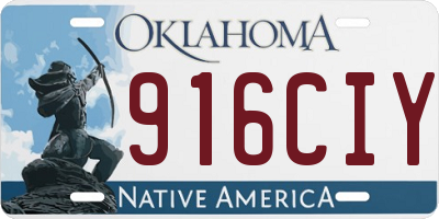 OK license plate 916CIY