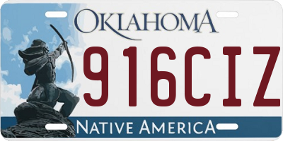 OK license plate 916CIZ