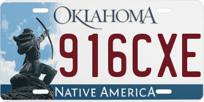 OK license plate 916CXE