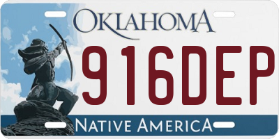 OK license plate 916DEP