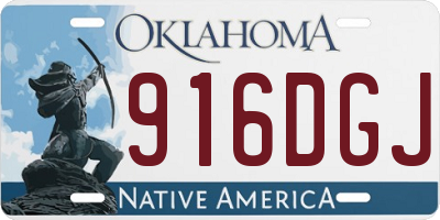 OK license plate 916DGJ