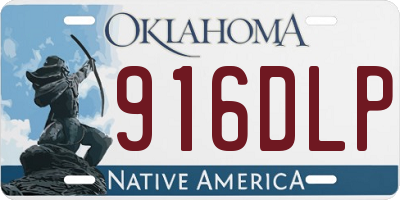 OK license plate 916DLP