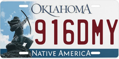 OK license plate 916DMY