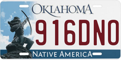 OK license plate 916DNO