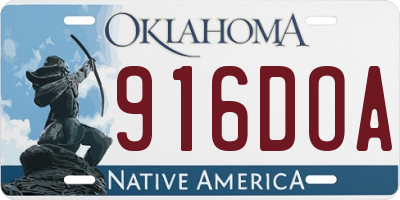 OK license plate 916DOA