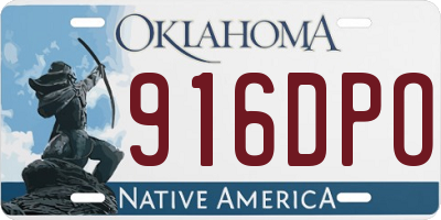 OK license plate 916DPO