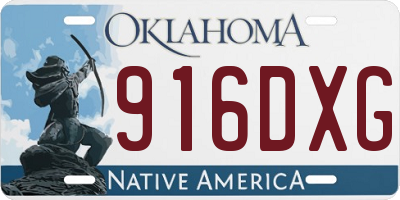 OK license plate 916DXG