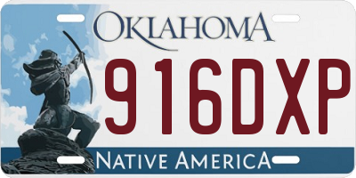 OK license plate 916DXP