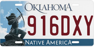 OK license plate 916DXY