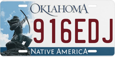 OK license plate 916EDJ