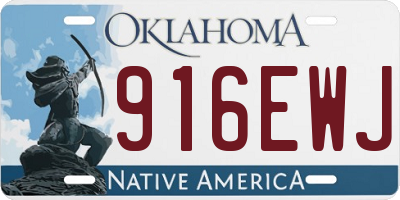 OK license plate 916EWJ
