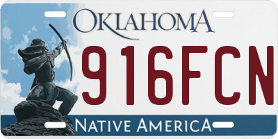 OK license plate 916FCN