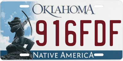 OK license plate 916FDF