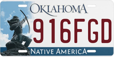 OK license plate 916FGD