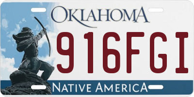 OK license plate 916FGI