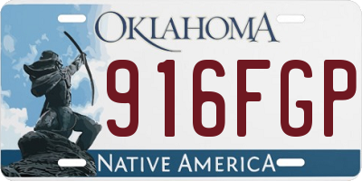OK license plate 916FGP