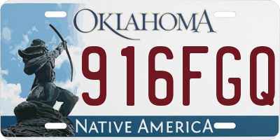 OK license plate 916FGQ