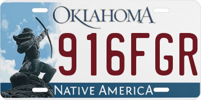 OK license plate 916FGR