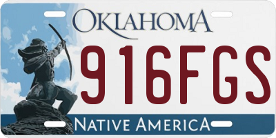 OK license plate 916FGS