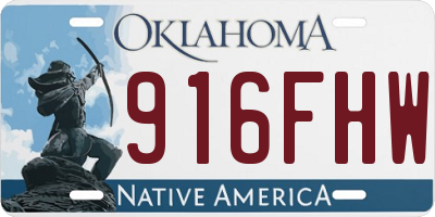 OK license plate 916FHW