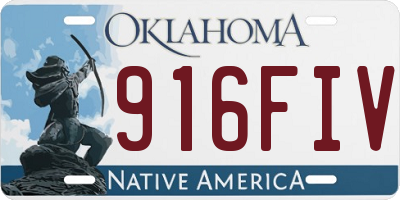 OK license plate 916FIV
