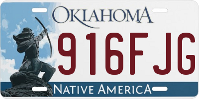 OK license plate 916FJG