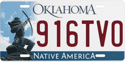 OK license plate 916TVO