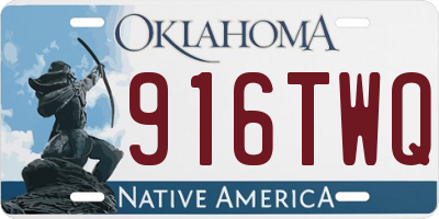 OK license plate 916TWQ