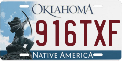 OK license plate 916TXF