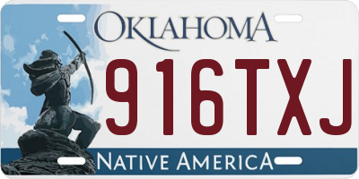 OK license plate 916TXJ