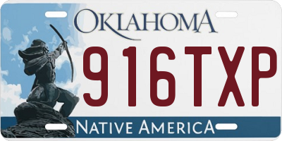 OK license plate 916TXP